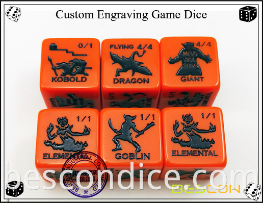 Custom Engraving Game Dice
